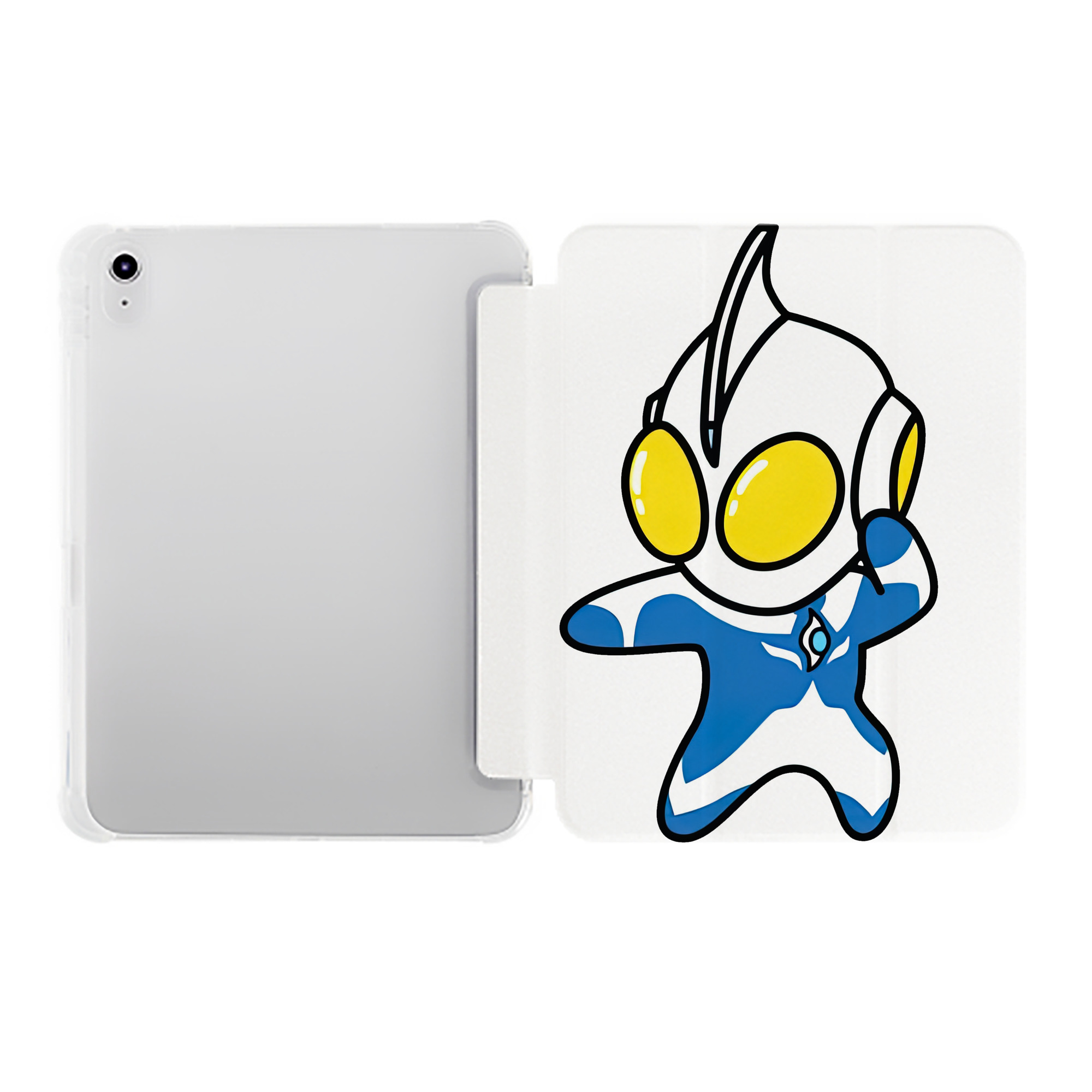 （画像用） ウルトラマン Ultraman IPad ケース ペン収納付き 三つ折りスタンド PUレザー×シリコン 対応機種9.5/10.5/10.9インチ